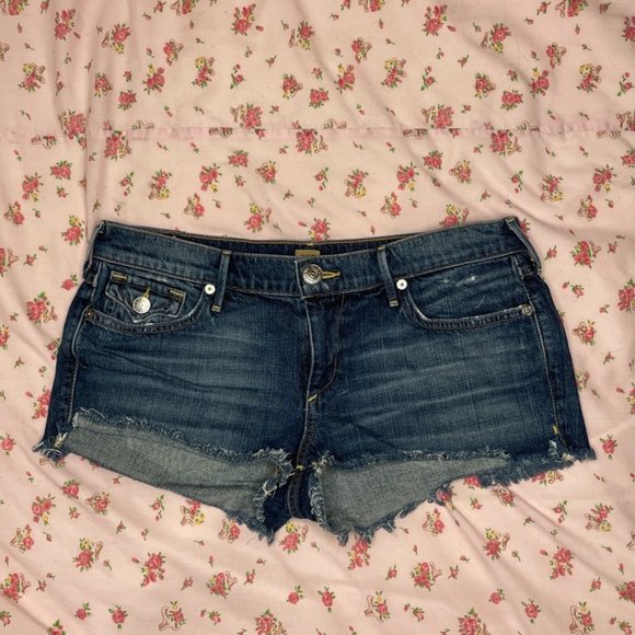 True Religion Denim Mini Shorts Size 29" - Picture 1 of 4